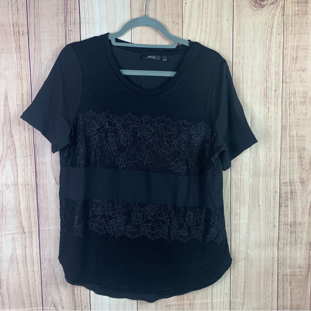 Apt. 9 Women's‎ Black Lace Detailed Top